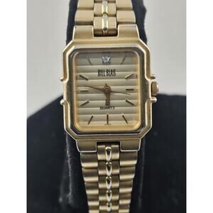 Gorgeous Ladies Bill Blass Diamond Dress Watch Quartz New Battery Mint Runs Well